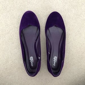 Charlotte Russe Velvet Flats